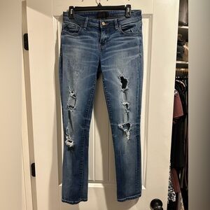 Buckle Black Fit 53 Ankle Straight Distressed Blue Jeans